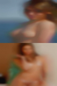 Voluptuous buxom casual woman.