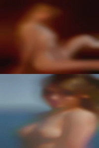 Sun baking nude woman mature woman.